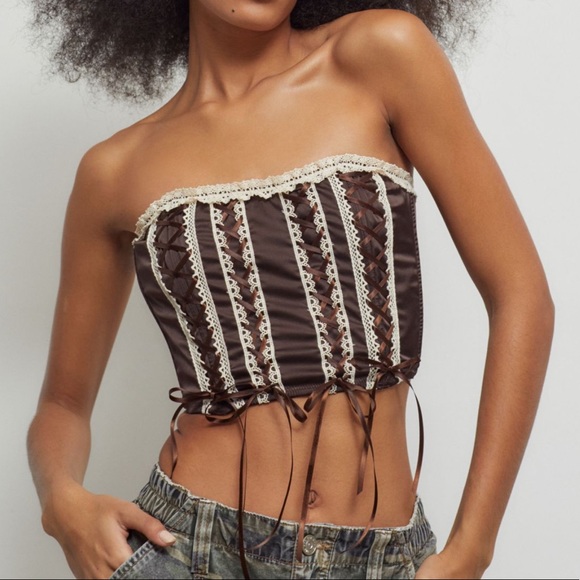 UO Strapless Corset Top - Picture 1 of 5